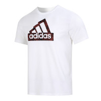 阿迪达斯(adidas)23夏新款运动服跑步健身训练半袖全棉透气休闲圆领宽松t恤 HR2997 白色