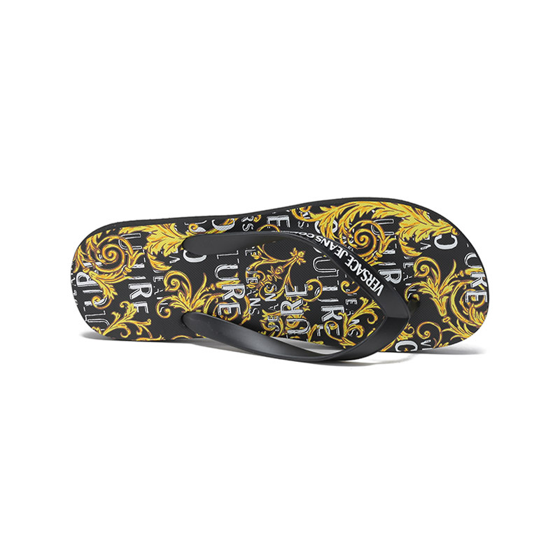 范思哲versacejeanscouture男士平底拖鞋凉拖人字拖74ya3sq7zs627