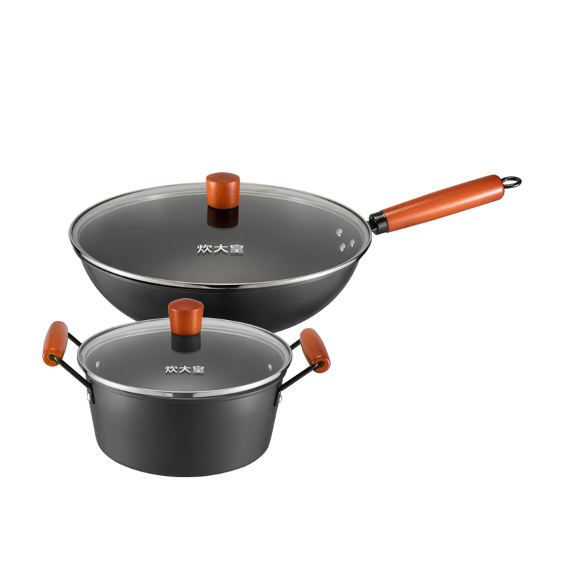 炊大皇(COOKER KING) 巨匠系列炒锅汤锅两件套32/22cm CK72504高清大图
