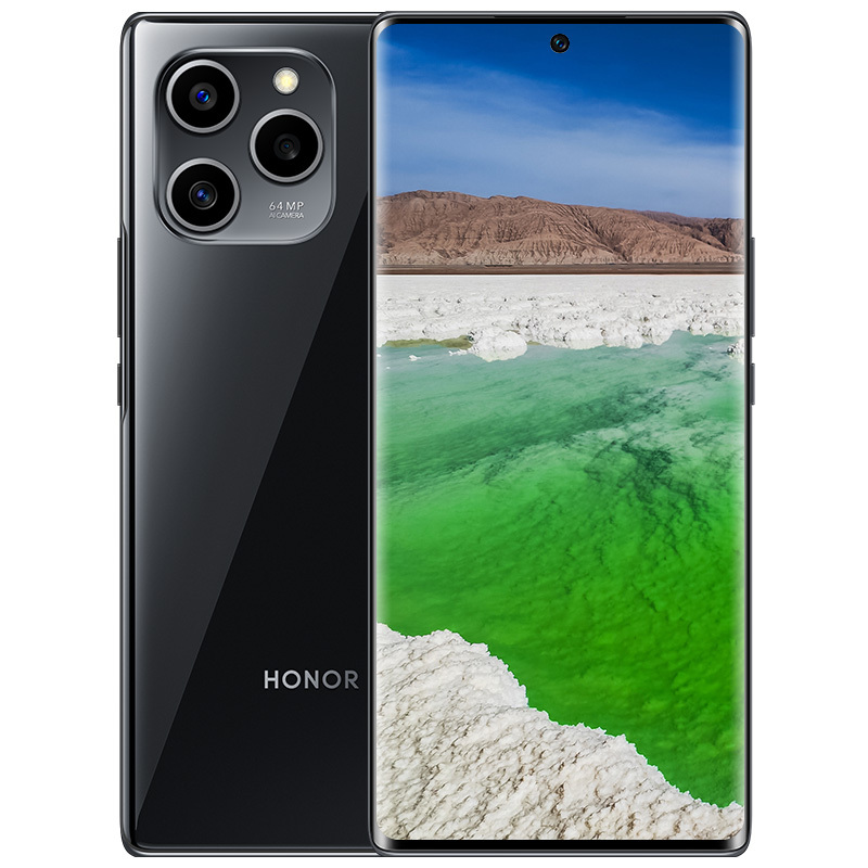 荣耀(honor) 荣耀60 SE 亮黑色 12GB+256GB 120Hz十亿色曲面屏 66W超级快充 6400万Vlog相机 移动联通电信5G双卡双待全网通手机