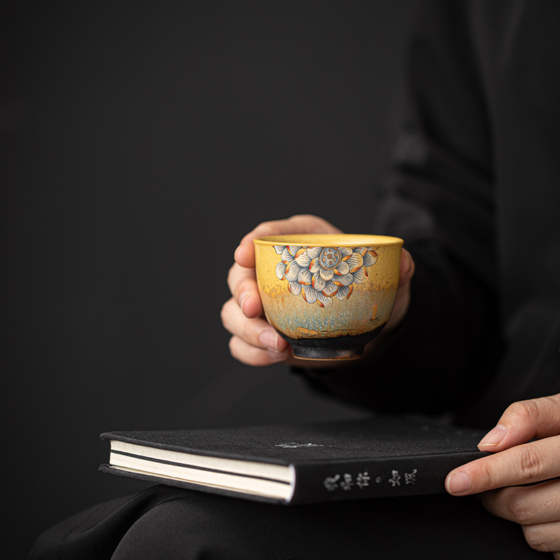 苏氏陶瓷(SUSHI CERAMICS)遇见敦煌祥荷主人杯个人杯品茗杯套装