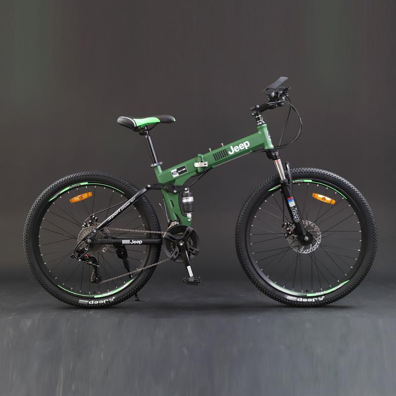 美国jeep吉普山地自行车24寸26寸成人变速车24速27速越野双减震软尾