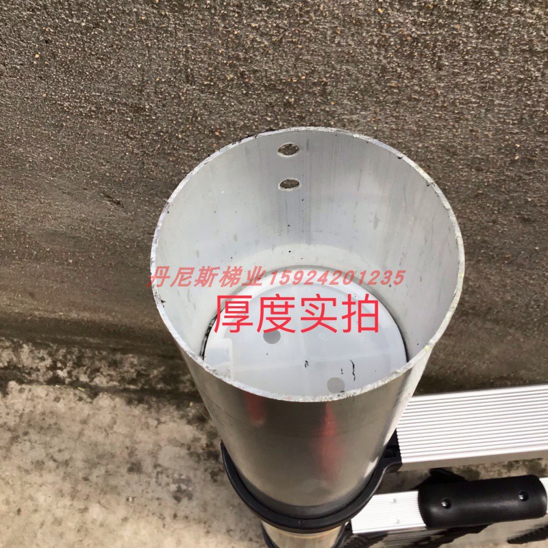 梯子加厚伸缩梯竹节靠墙一字直7米家用阁楼梯收缩便携工程 三维工匠 加厚单面一字直梯4.5米家用梯高清大图