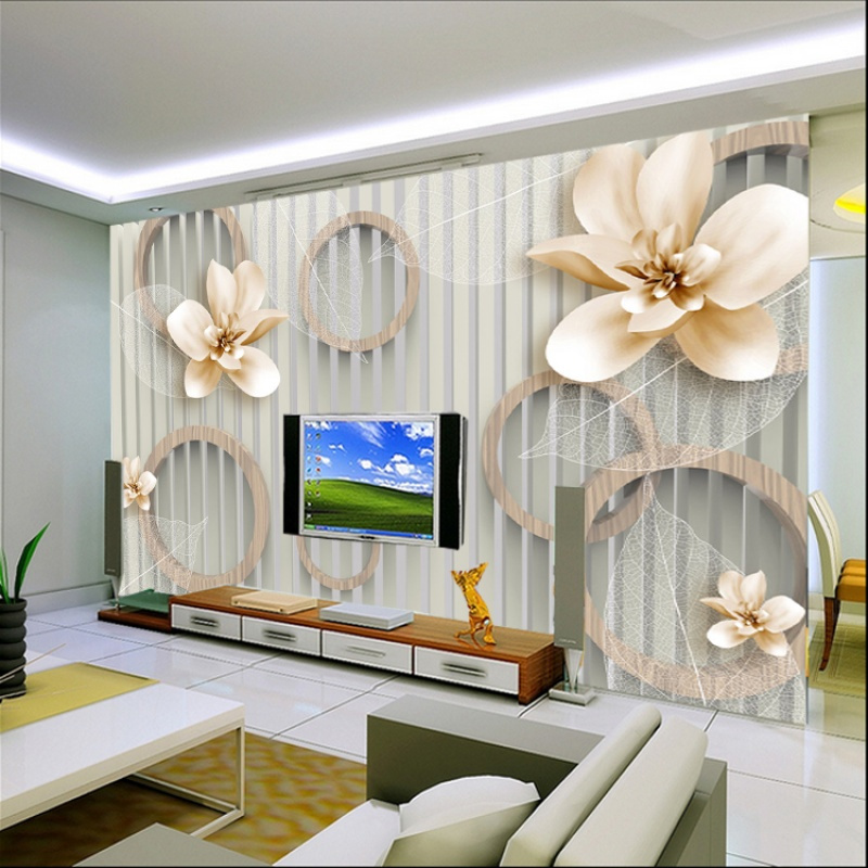 壹德壹墙纸/墙布 大型壁画3d立体现代简约电视背景墙纸客厅卧室欧式