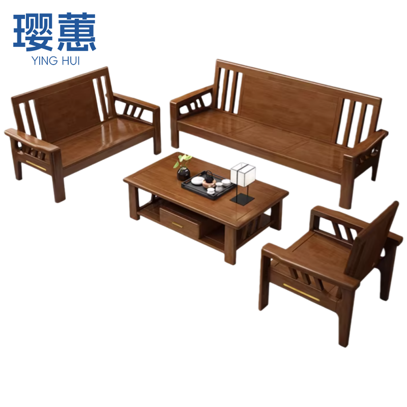 璎蕙 木沙发2+3 套高清大图