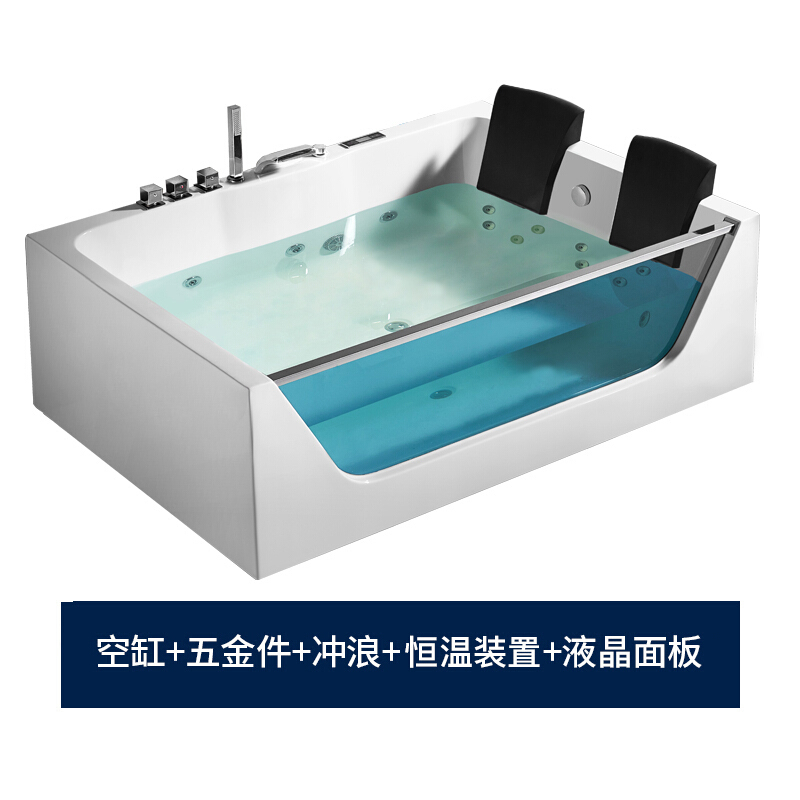 新款小户型亚克力浴缸家用情侣独立式卫生间双人按摩浴缸波迷娜BOMINA