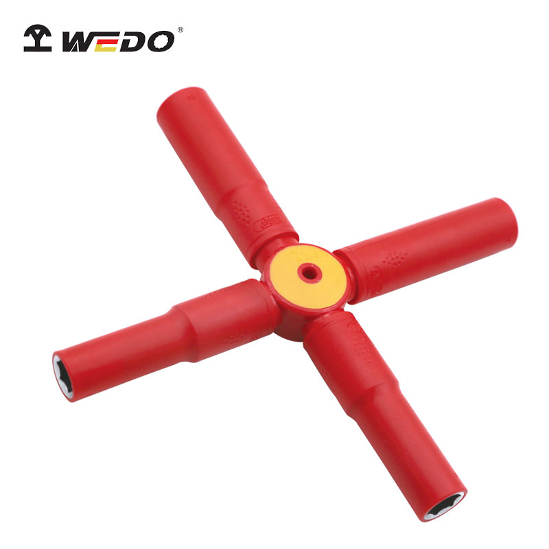 WEDO维度 工厂注塑双色四用套筒扳手 绝缘耐压1000V 绝缘套筒组合 WEDO8131高清大图