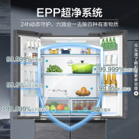 海尔(Haier) 冰箱家用473升深四开门十字对开门一级双变频大容量底部散热电冰箱