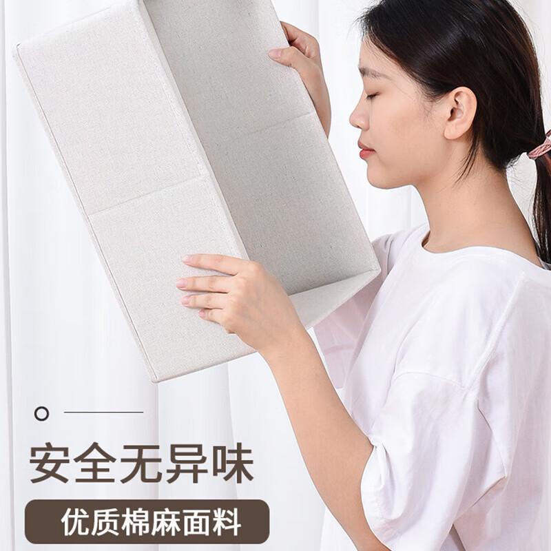 茶花(CHAHUA)可折叠收纳箱 布艺衣物收纳盒 抽屉式衣柜 衣服储物箱高清大图