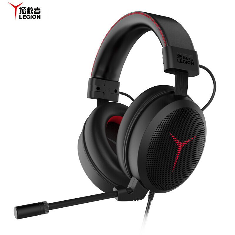 联想(Lenovo) 拯救者Thunder Y480 游戏耳机 头戴式专业电竞耳麦 带线控7.1环绕立体声带麦克风