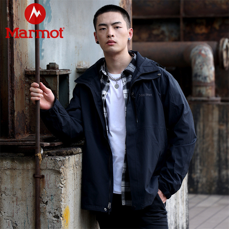 Marmot/土拨鼠 男士 户外运动防泼水压胶结构透气保暖冲锋衣