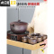 三维工匠煮茶器陶瓷家用全自动电陶炉煮茶炉煮茶壶小型办公室普洱白茶套装 原塑黑渊电陶炉+香菱侧把煮茶壶(黑色)茶具