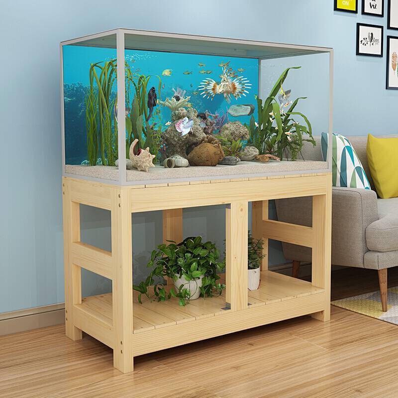 实木鱼缸架子鱼缸底座置物架承重组缸架子松木鱼缸底柜鱼缸架缸架定做