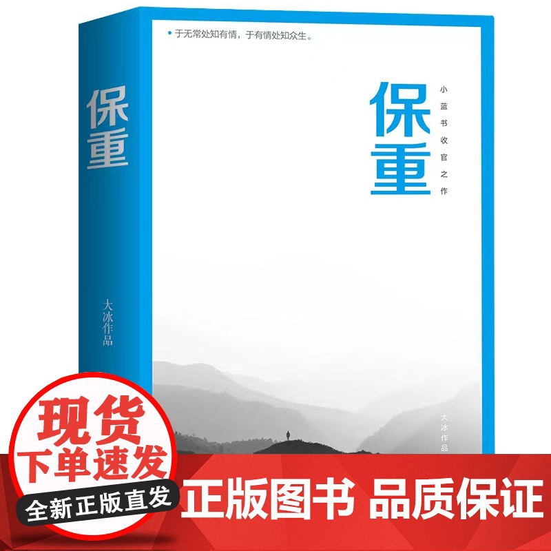 正版]保重 大冰的新书阔别三年全新力作小蓝书系列收官之作啊2.0乖摸摸头小孩大冰作品集短篇小说文学书籍高清大图