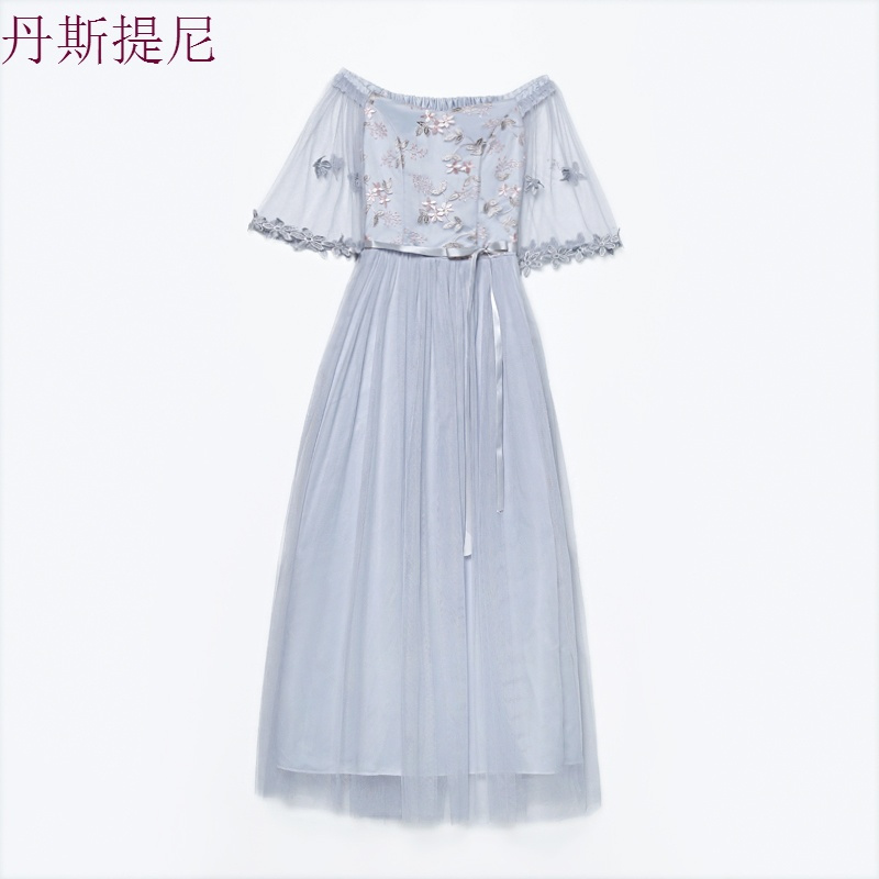 2018新款伴娘服女秋季姐妹团伴娘礼服长款显瘦晚礼服粉色伴娘长裙