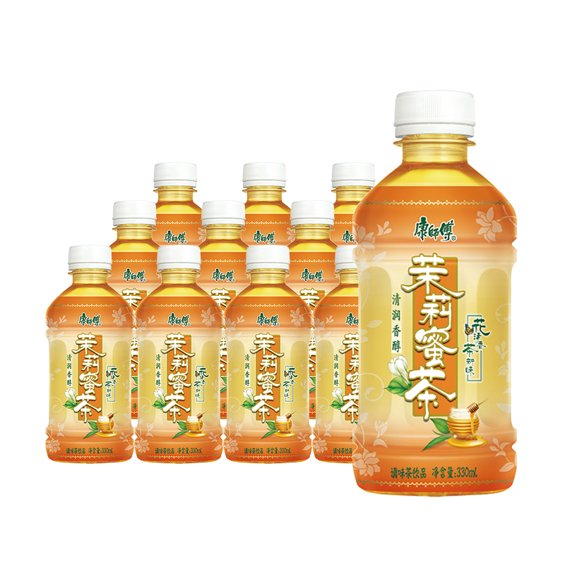 康师傅冰红茶茉莉蜜茶绿茶330ml12瓶小瓶装柠檬茶饮料夏日饮品好喝的