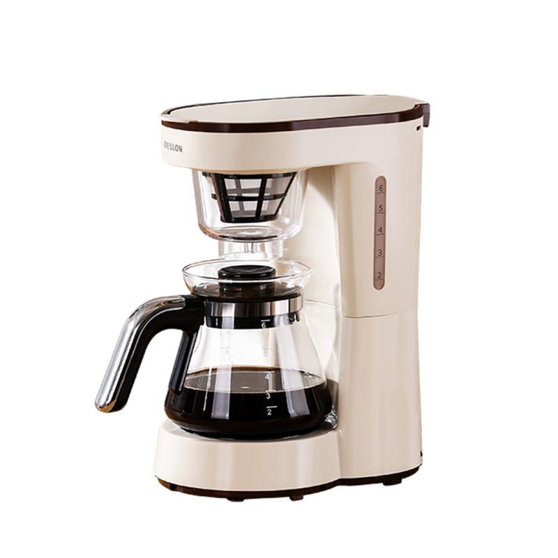 德世朗 --滴漏咖啡机 咖啡机家用 大容量一键智冲一机多用咖啡机DDQ-KF218!高清大图