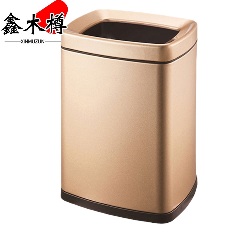 鑫木樽 砂钢垃圾桶 10L 个高清大图