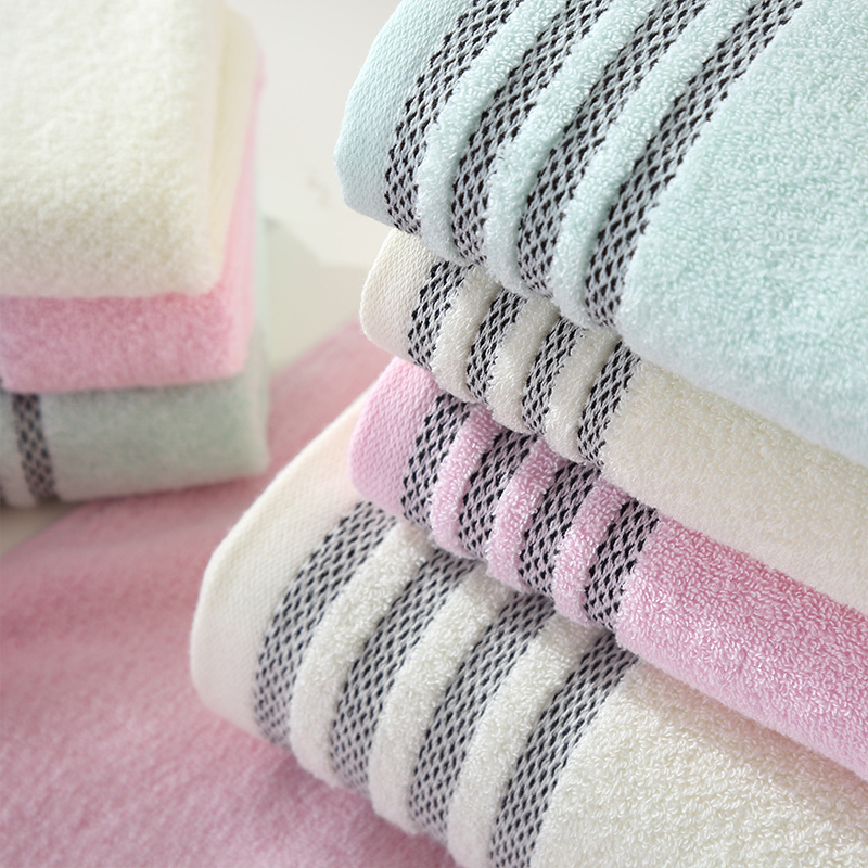罗莱爱家纯棉毛巾系列套装四:毛巾×2+浴巾