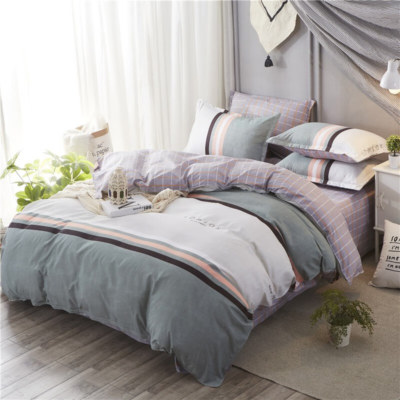 北极绒时尚风情四件套BJRJ212 被套200x230cm 床单230x230cm 枕套48x74cm*2