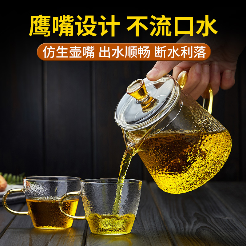 玻璃茶壶耐温加厚过滤泡茶壶小家用水壶茶具套装煮茶器|大号610ml