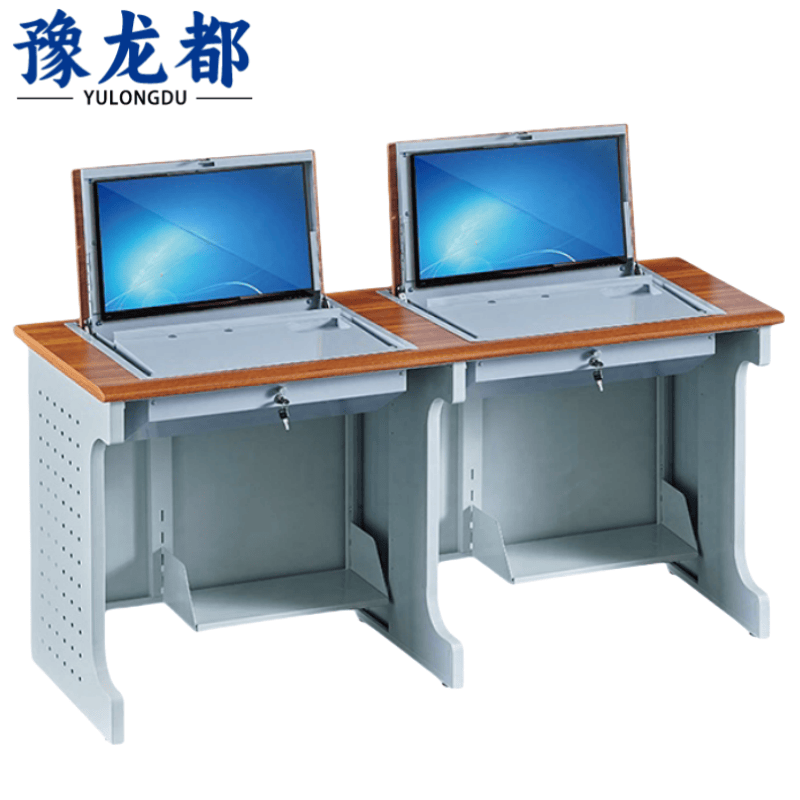 豫龙都电脑桌外置双人张高清大图