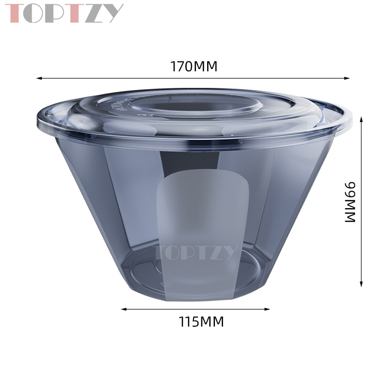toptzy TZ5071807 一次性餐盒圆形外卖打包盒 50个高清大图