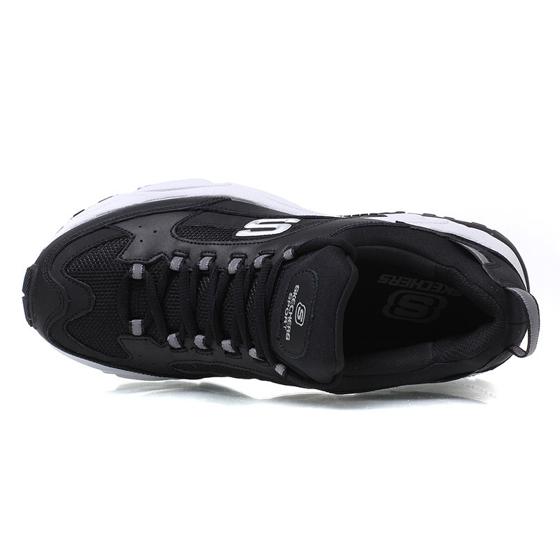 SKECHERS斯凯奇男鞋休闲鞋2017新款Stamina舒适透气运动鞋666028/B LK
