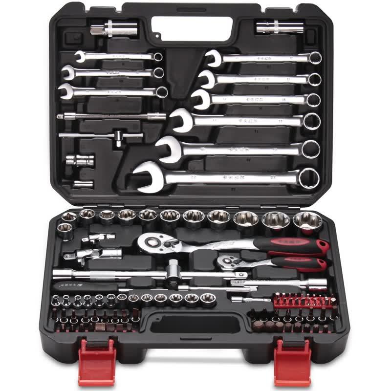 卡夫威尔 工具箱 SS13103A 工具套装6.3+12.5mm机修 汽修套筒棘轮扳手103件套高清大图