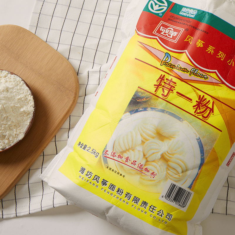 风筝特一粉 中筋小麦面粉 馒头/面条/饺子粉 原料 2.5kg