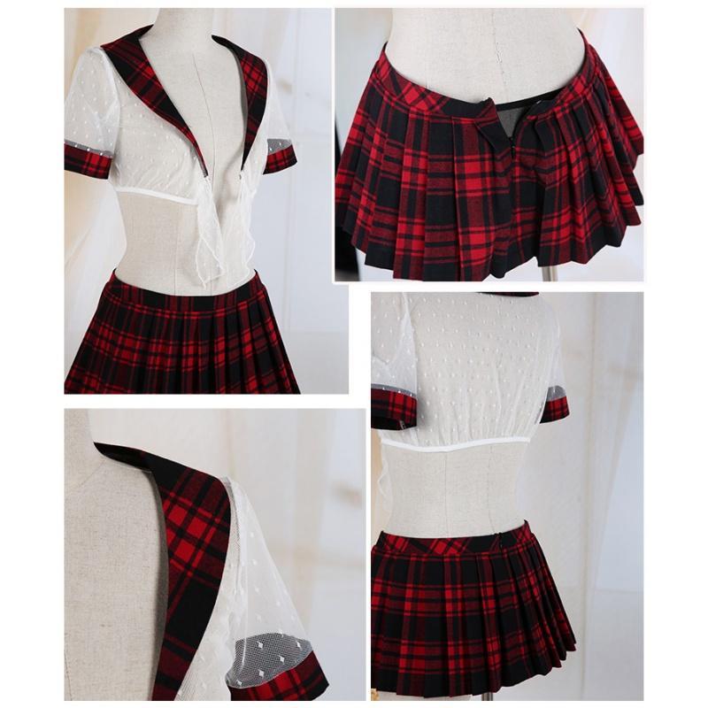 性感学生服透明情趣内衣夜店酒吧女佣制服丝袜透视激情套装水手服