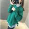 两件套条纹衬衫+系带针织衫春装新款宽松大码打底毛衣套装女