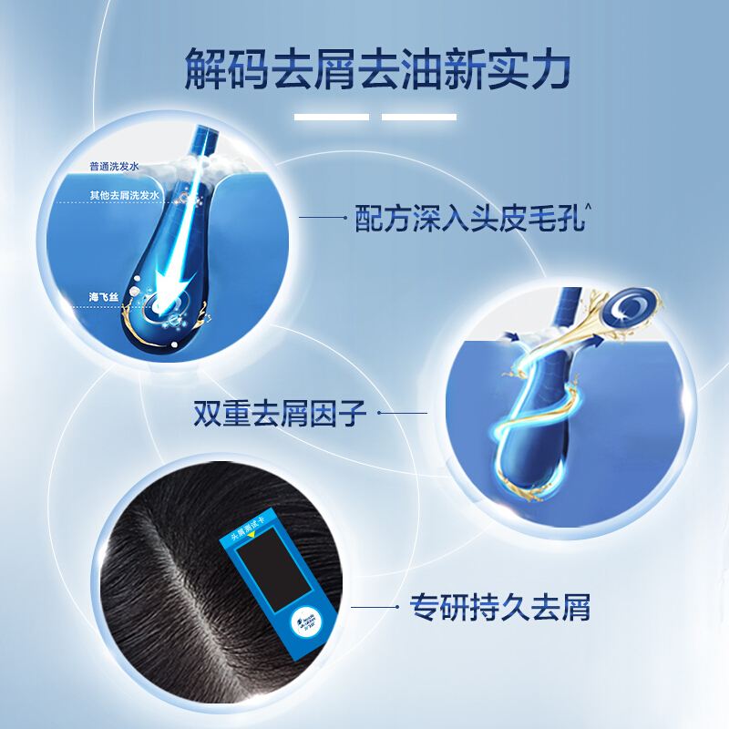 海飞丝洗发水海洋活力750ml (去屑止痒 清爽控油 洗发露洗头水膏 清爽柔顺 苏宁自营)高清大图