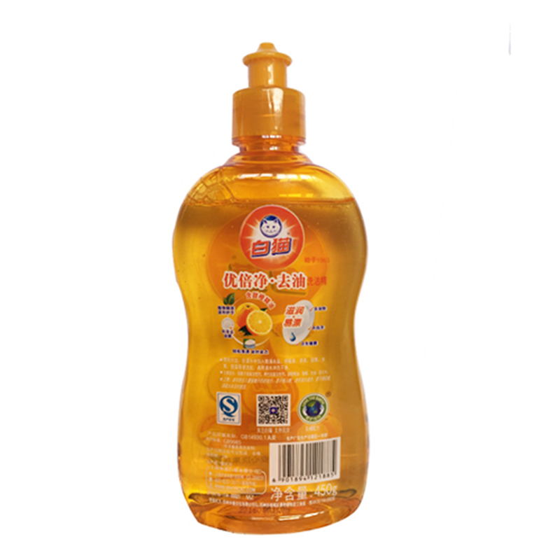 白猫 优倍净+去油 洗洁精 450g(单位:瓶)