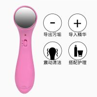 美容仪器脸部多功能洗脸仪离子导入导出黑头神器清洁器按摩器家用 樱花粉 多功能美容仪[标配-原装电池]