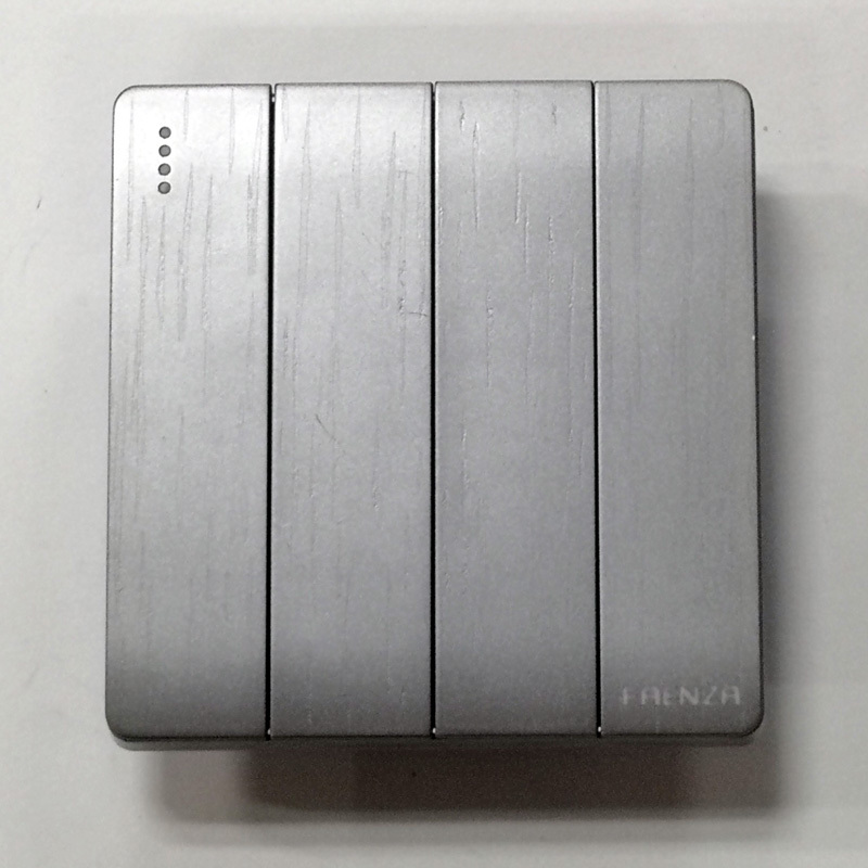 自营 法恩莎(faenza) q2系列 四开双控 开关插座 太空灰 10a 86*86mm