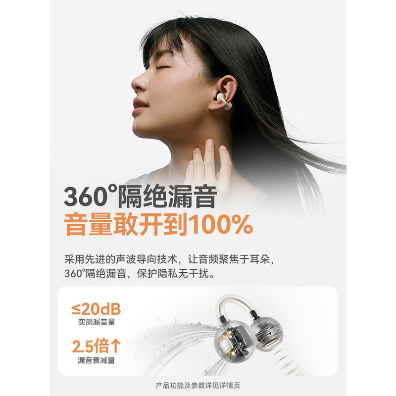 sanag塞那 耳夹式蓝牙耳机 F20S Pro高清大图