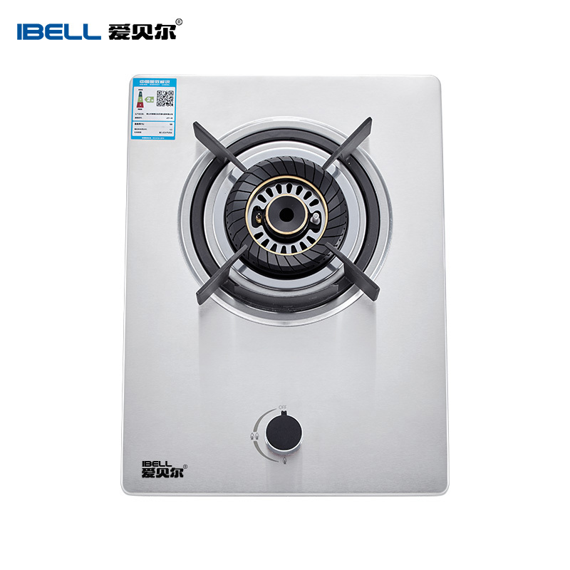 爱贝尔JZY-M家用燃气灶大火力 液化气猛火单灶 台嵌两用 不锈钢面板 带熄火保护 自行安装