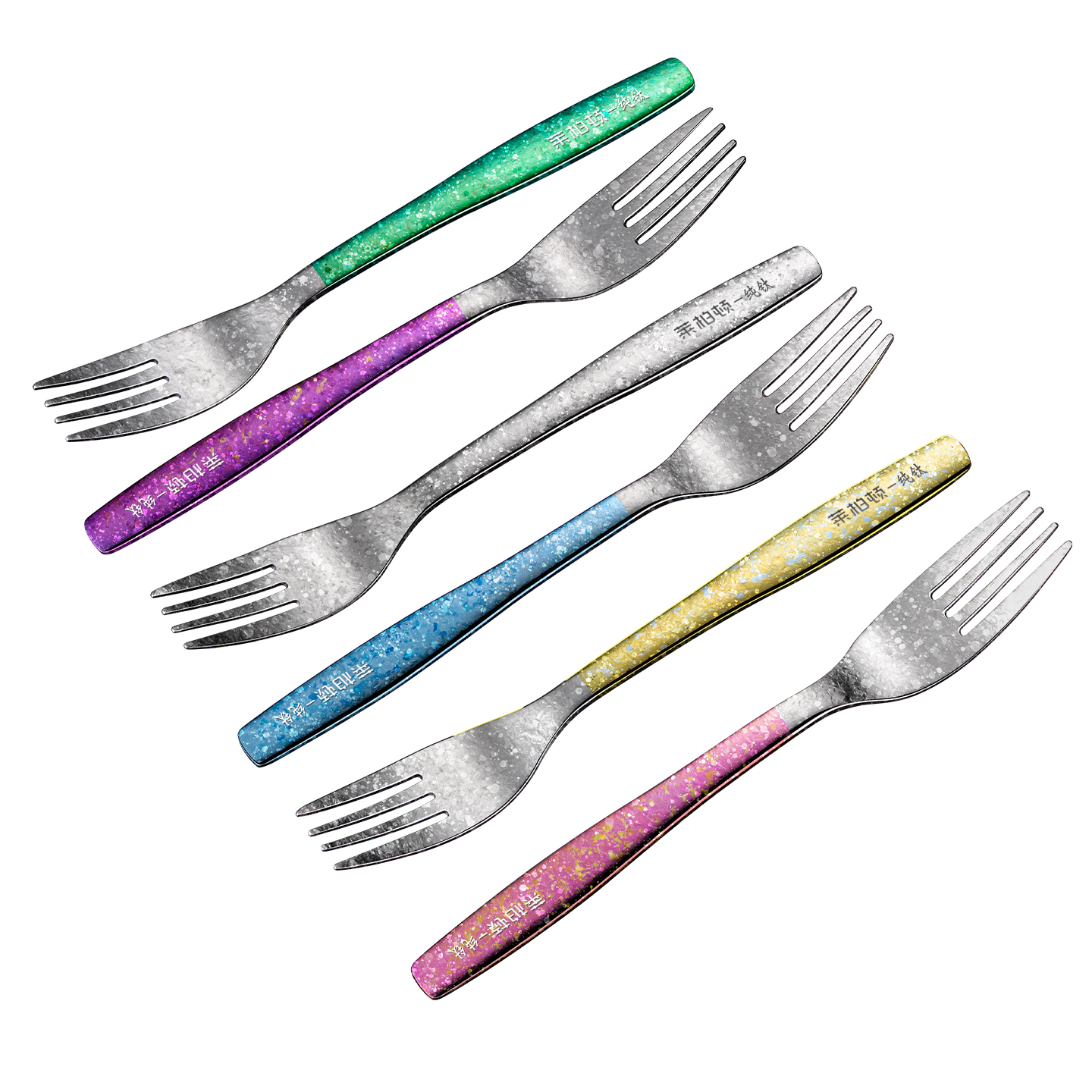 莱柏顿 纯钛叉子家用高档餐叉水果叉户外钛叉牛排西餐叉意面叉沙拉甜品叉高清大图