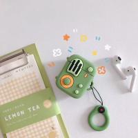 AirPods耳机壳柯基狗AirPods Pro保护套蓝牙耳机套软硅胶情侣可爱 抹茶绿收音机 AirPods 1/2代通