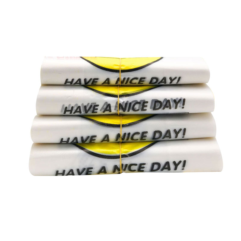 兰诗笑脸袋手提垃圾袋超市购物打包袋3丝26*42cm(200个/捆)高清大图