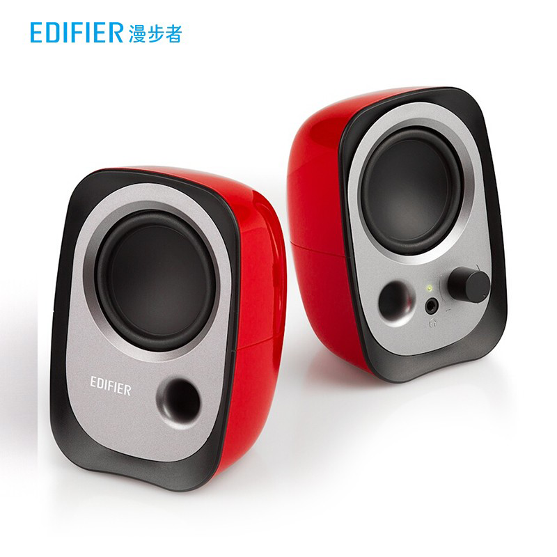 漫步者（EDIFIER）R12U 外观时尚、音质纯正的入门级微型2.0桌面音响 笔记本音箱 电脑音箱 红色