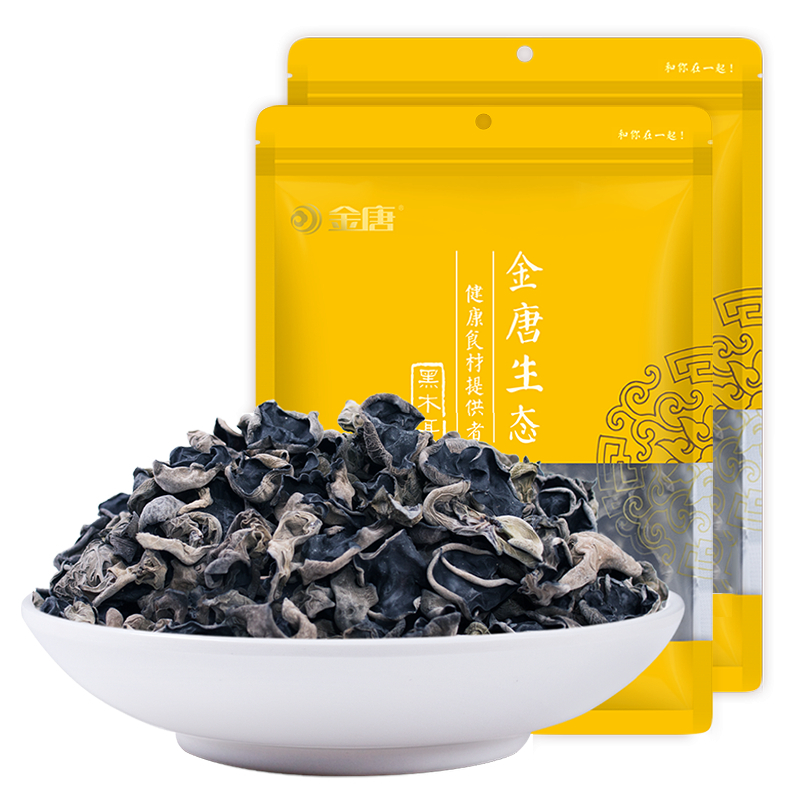 金唐(KTANG)东北黑木耳150g *2袋 秋木耳 特产菌菇干货 配菜凉拌火锅食材