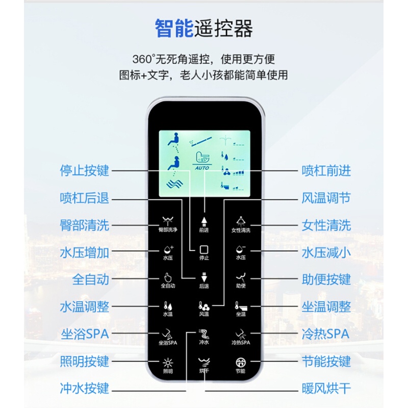 即热马桶一体式全自动感应坐便器电动家用烘干波迷娜BOMINA高清大图