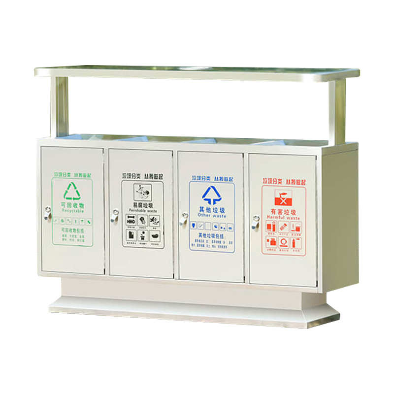 文灵201/材质304不锈钢户外垃圾桶果皮箱环卫大号垃圾分类三四小区室外环保桶高清大图