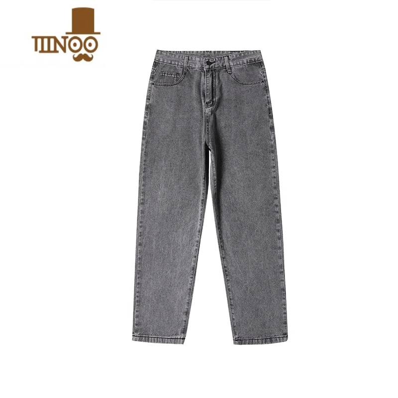 YANXU夏季薄款牛仔裤男士夏天潮牌宽松直筒休闲男生阔腿长裤男裤子男款高清大图