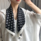 复古千鸟格小方巾女薄丝巾春秋冬季新款围脖韩国装饰百搭空姐领巾 彩色格子咖啡