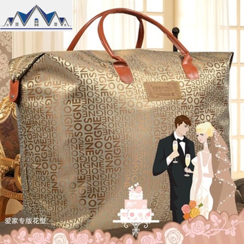 婚庆放装结婚衣服婚纱被子的袋子收纳袋婚礼结婚用喜被大红色手提 三维工匠高清大图