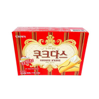 韩国CROWN克丽安奶油味夹心条饼干77g(9包)休闲零食品下午茶点心