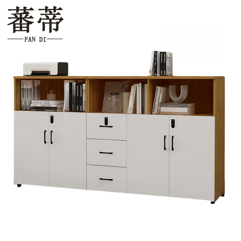 蕃蒂文件柜四门三抽台高清大图